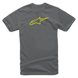 Alpinestars Ageless Classic T-Shirt Small Charcoal/Hi-Viz