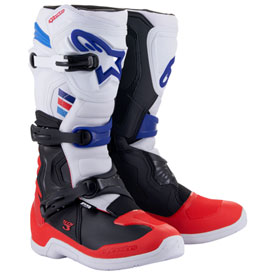 Alpinestars Tech 3 Boots Size 14 White/Bright Red/Dark Blue
