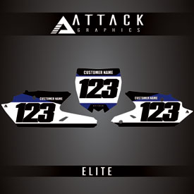 Attack Graphics Elite Restyle Number Plate Backgrounds  Cycra Powerflow Body Kit