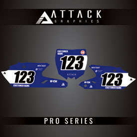 Attack Graphics Pro Series Restyle Number Plate Backgrounds  Cycra Powerflow Body Kit