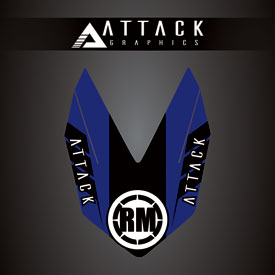 Attack Graphics Renegade Front Fender Decal  Blue