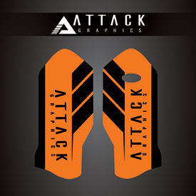 Attack Graphics Renegade Lower Fork Guard Decal  Orange