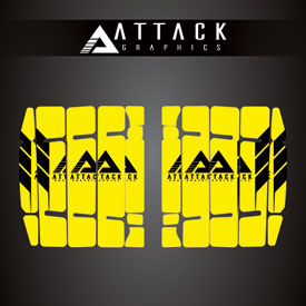 Attack Graphics Renegade Radiator Louver Decals  Yellow