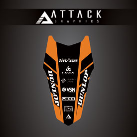 Attack Graphics Renegade Rear Fender Decal  Orange