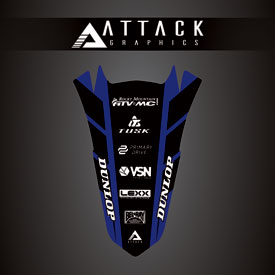Attack Graphics Renegade Rear Fender Decal  Blue