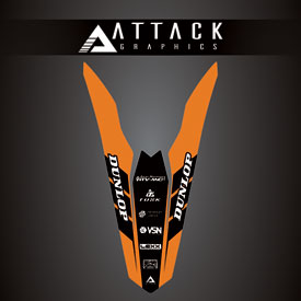 Attack Graphics Renegade Rear Fender Decal  Orange