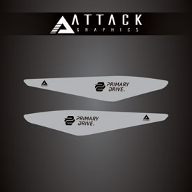 Attack Graphics Renegade Swing Arm Decal  Grey