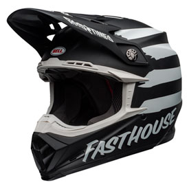 Bell Moto-9 Fasthouse Signia MIPS Helmet Medium Matte Black/White