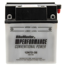 BikeMaster Performance Conventional Battery with Acid 12N7D3B