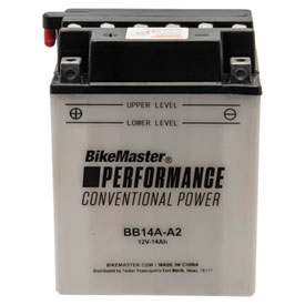 BikeMaster Performance Conventional Battery with Acid BB14AA2