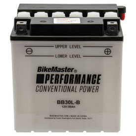 BikeMaster Performance Conventional Battery with Acid BB30LB