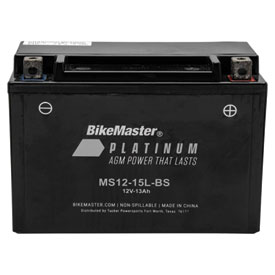 BikeMaster Platinum AGM Maintenance Free Battery MS1215LBS