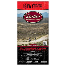 Butler Motorcycle Maps Wyoming Backcountry Discover Route: Dual Sport Map
