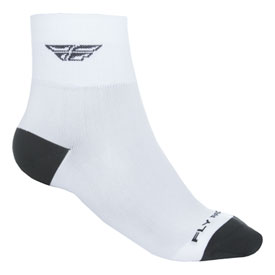 Fly Racing Shorty Socks Size 8-10 White/Black