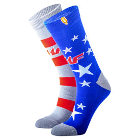 FMF Stars And Stipes Socks Size 10-13 Navy