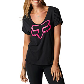 Fox Racing Women's Boundary T-Shirt 2022 Small Black/Pink