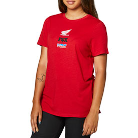 Fox Racing Women's Honda Wing T-Shirt Large Flame Red