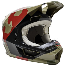Fox Racing Youth V1 Bnkr MIPS Helmet 2023 Small Green Camo