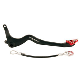 Hammerhead Forged Brake Pedal with Aluminum Tip Red
