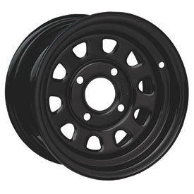 4/110 ITP Steel Wheel 12x7 2.0 + 5.0 Black