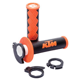 KTM Lock-On Grip Set Black/Orange