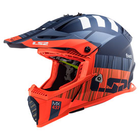 LS2 Gate Xcode Helmet Large Matte Orange/Blue