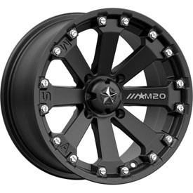 4/156 MSA M20 Kore Wheel 14x7 4.0 + 3.0 Flat Black