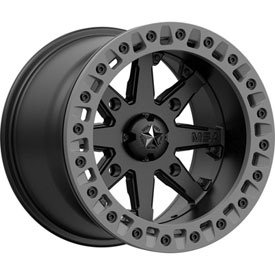 4/137 MSA M31 Lok2 Beadlock Wheel 14x7 3.5 + 3.5 Satin Black