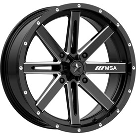 4/156 MSA M41 Boxer Wheel 14x7 4.0 + 3.0 Black