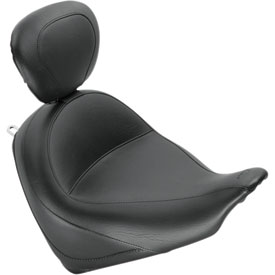 Mustang Wide Vintage Solo Seat with Driver Backrest