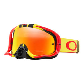 Oakley Crowbar Goggle  Pinned Race Yellow Red Frame/Fire Iridium Lens