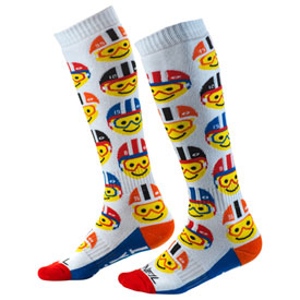 O'Neal Racing Youth Pro MX Socks Size 1-6 Emoji Racer