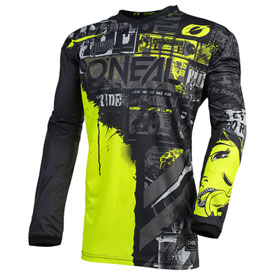 O'Neal Racing Youth Element Ride Jersey X-Large Black/Neon Yellow