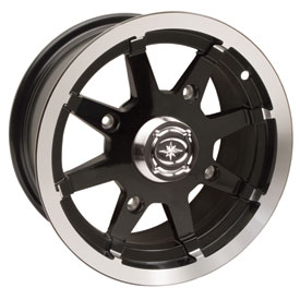 4/156 Polaris OE 8 Spoke Wheel 12X6 4.0 + 2.0 Black