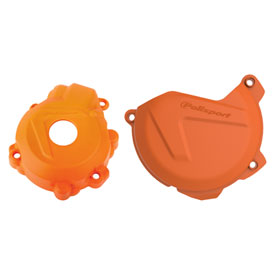 Polisport Clutch & Ignition Cover Protectors Kit  KTM Orange
