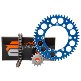 Primary Drive Alloy Kit & O-Ring Chain Blue Rear Sprocket