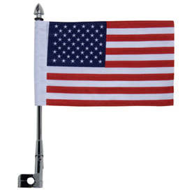 Pro Pad Show Chrome Flag Pole with 6"x9" USA Flag