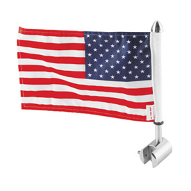 Pro Pad Sissy Bar Square Mount with 6"x9" USA Flag