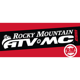 Rocky Mountain ATV/MC Logo Banner 34"x80" Black/Red/White
