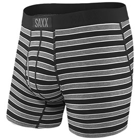 SAXX Ultra Boxer Briefs X-Large Black Crew Stripe