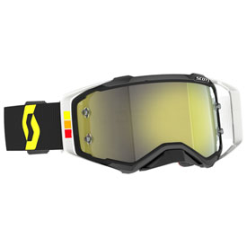 Scott Prospect Pro Circuit Goggle  Black-White Frame/Yellow Chrome Lens