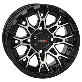 4/156 System 3 Off-Road ST-6 Wheel 14x7 4.0 + 3.0 Black/Machined