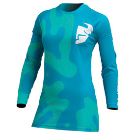 Thor Women's Sector Disguise Jersey Large Teal/Aqua