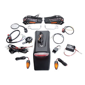 Tusk Motorcycle Enduro Lighting Kit with Handguard Turn Signals with Taillight with Flag Style Handguards