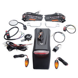 Tusk Motorcycle Enduro Lighting Kit with Handguard Turn Signals with Taillight with Flag Style Handguards