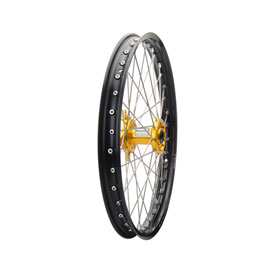 Tusk Impact Complete Wheel - Front 21 x 1.60 Black Rim/Silver Spoke/Yellow Hub