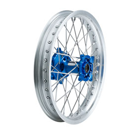 Tusk Impact Complete Wheel - Rear 19 x 2.15 Silver Rim/Silver Spoke/Blue Hub