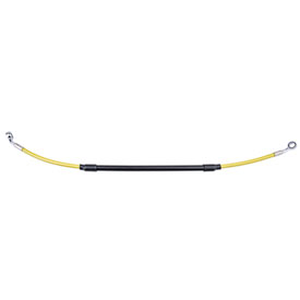 Tusk Rear Motorcycle Steel Braided Brake Line Standard Length Yellow