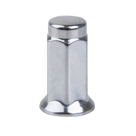 Tusk Flat Base Lug Nut 10mm x 1.25mm Thread Pitch w/14mm Head Chrome