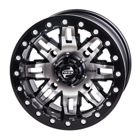 4/156 Tusk Teton Beadlock Wheel 14x7 4.0 + 3.0 Machined/Black